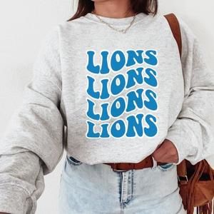 Detroit Football Sweatshirt Graphics Design Lion Pride Cheer Shirt